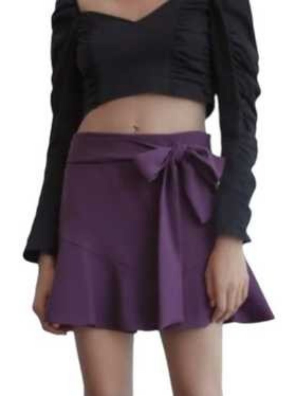 ZARA Purple Bermuda Skort In L
